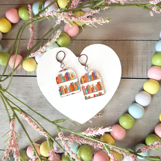 Bookshelf Arch Acrylic Earrings