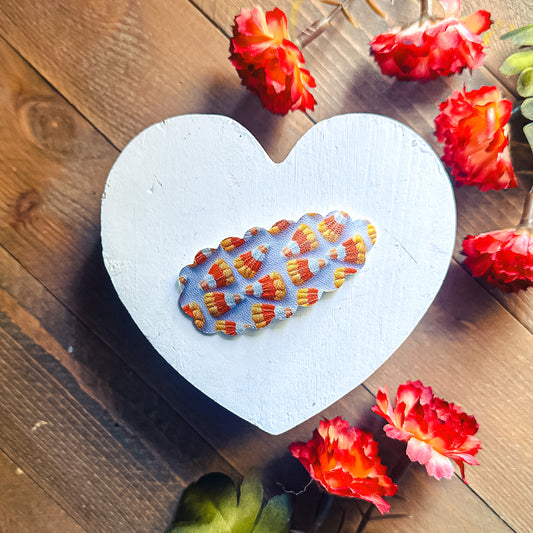 Embroidered Candycorn Clippie