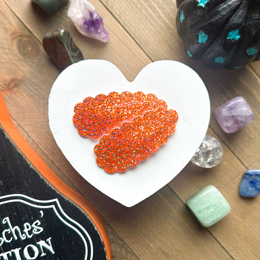 Orange Holo Dots Clippie