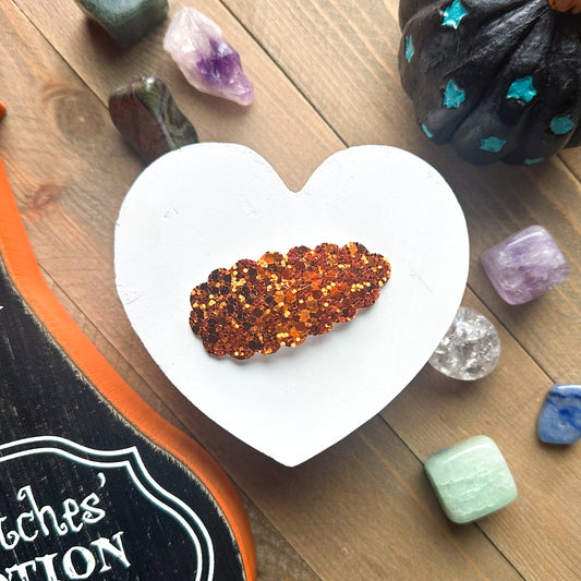 Pumpkin Glitter Clippie