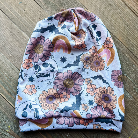 Spooky Floral Slouch Beanie