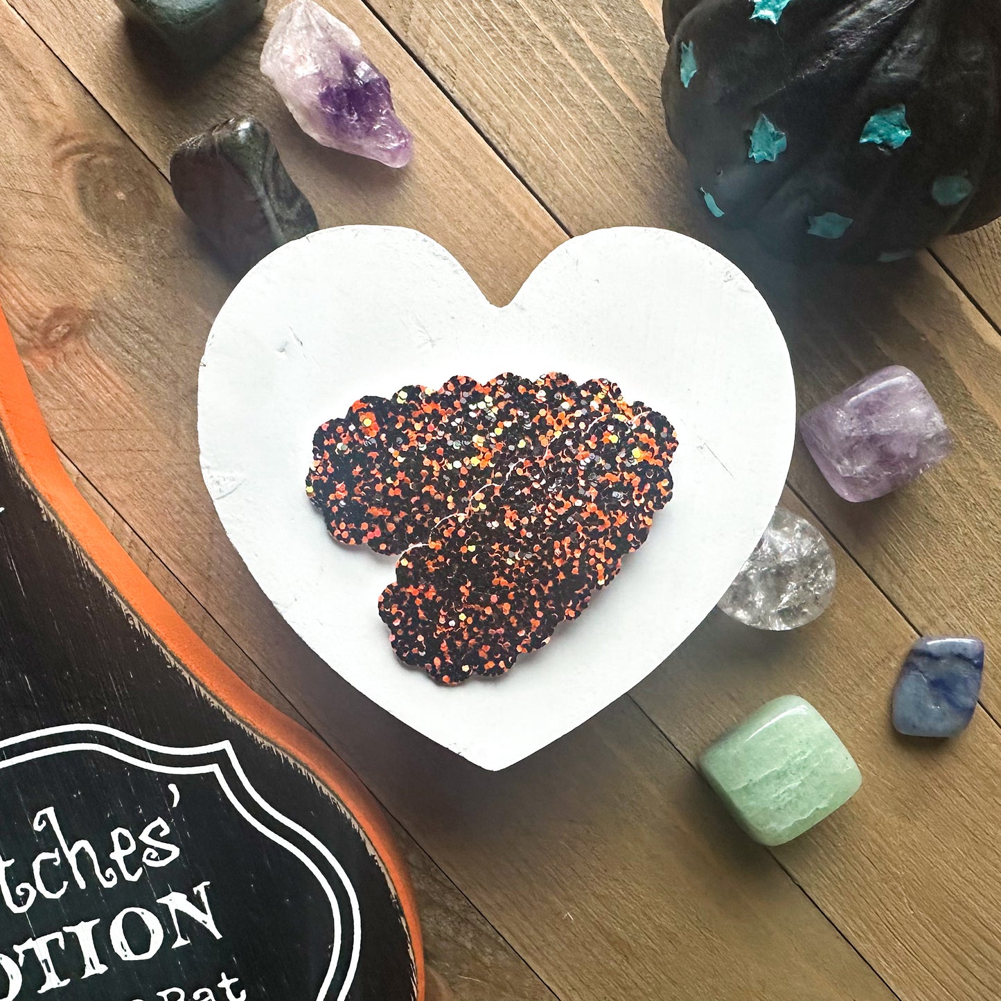 Orange Potion Glitter Clippie